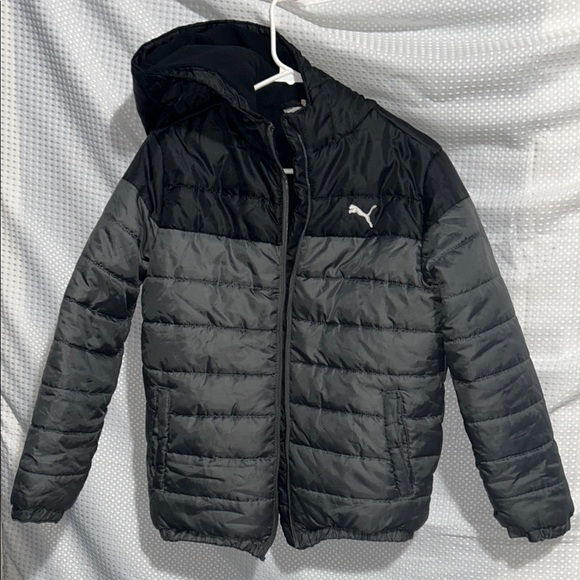 Puma Kids Charcoal Puffer Jacket - Picture 1 of 4